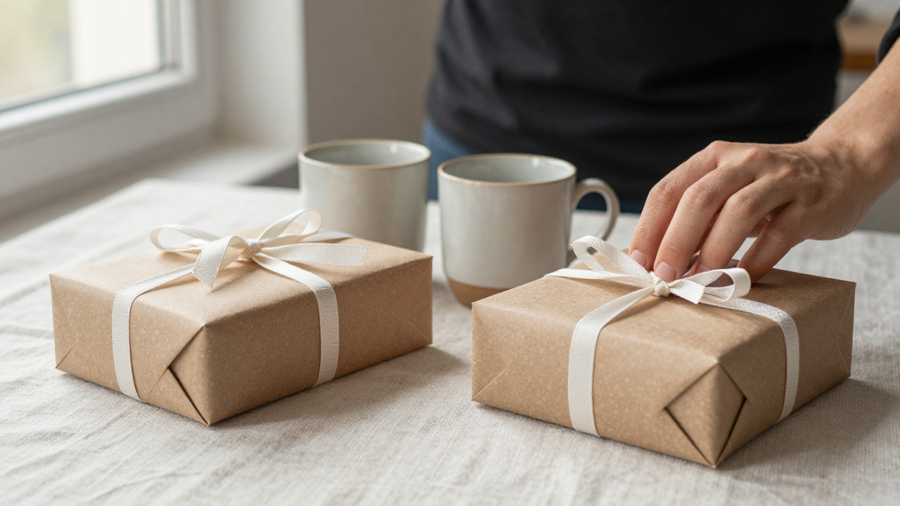 lucky number 2 meaning scene with paired gift boxes, ribbon, number two marker