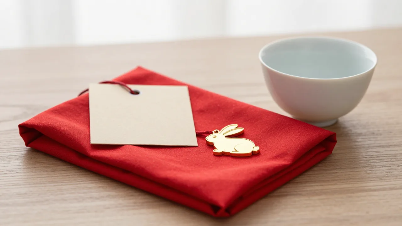 gift table and rabbit charm for year of the rabbit lucky numbers